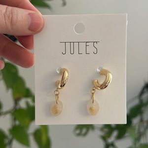 ✨NEW✨ Handmade gold + polymer charm hoop earrings